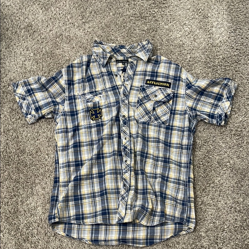 Men’s Affliction Plaid Shirt